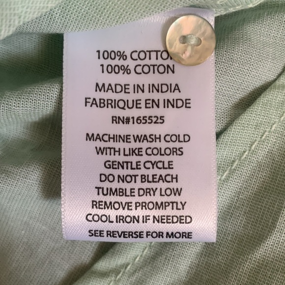 Lola River Button Down Shirt- Light Green - Picture 10 of 10